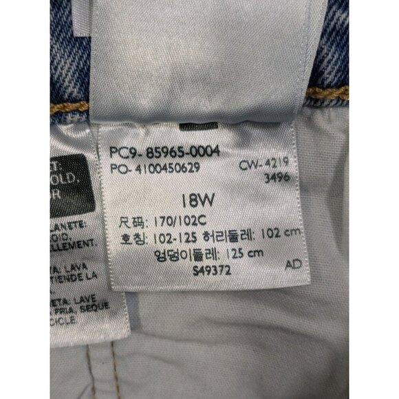 Levi's 501 Jean Shorts Womens 18W High Rise Raw Hem Distressed Cutoff Style - Picture 5 of 16